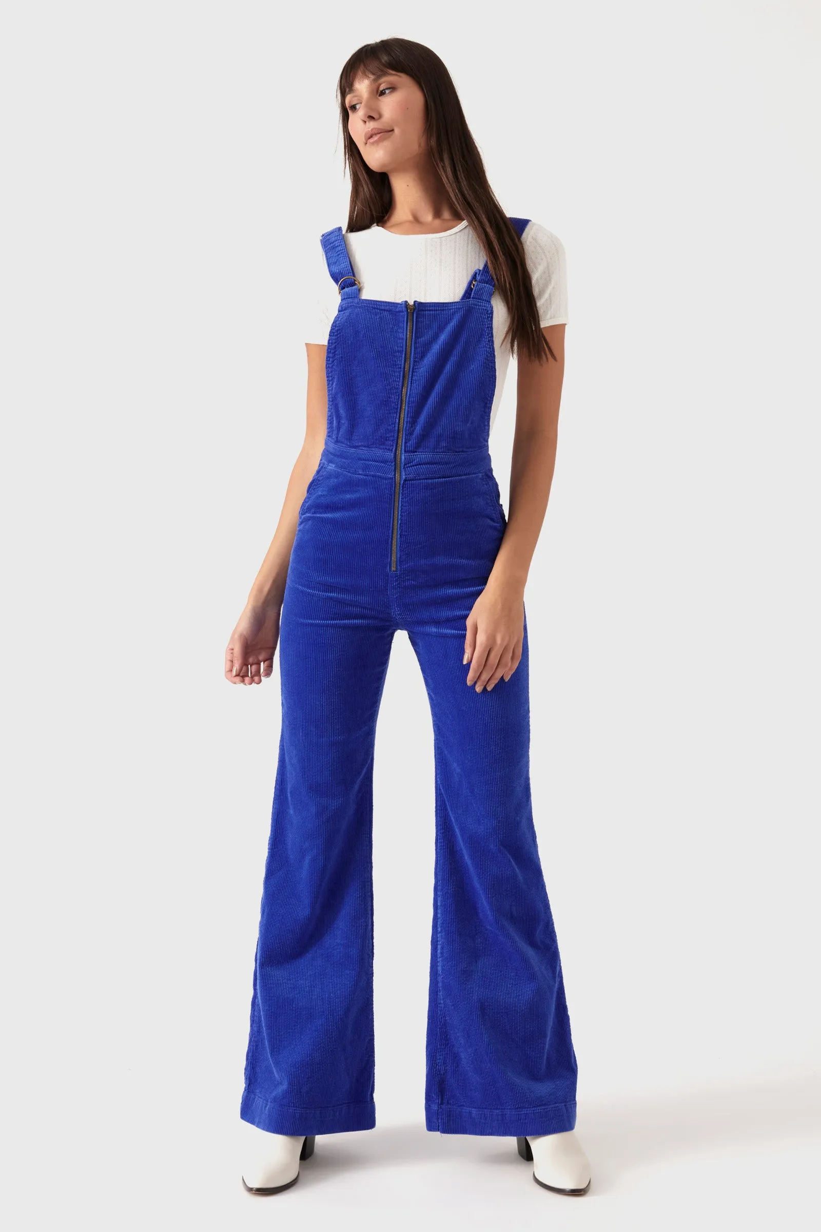 Eastcoast Flare Overall - Electric Blue Cord