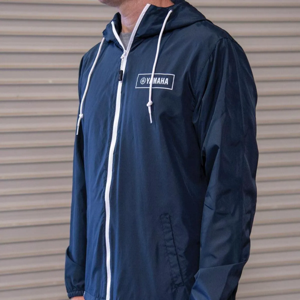 Factory Effex Men's Yamaha Windbreaker Jacket, Navy Blue