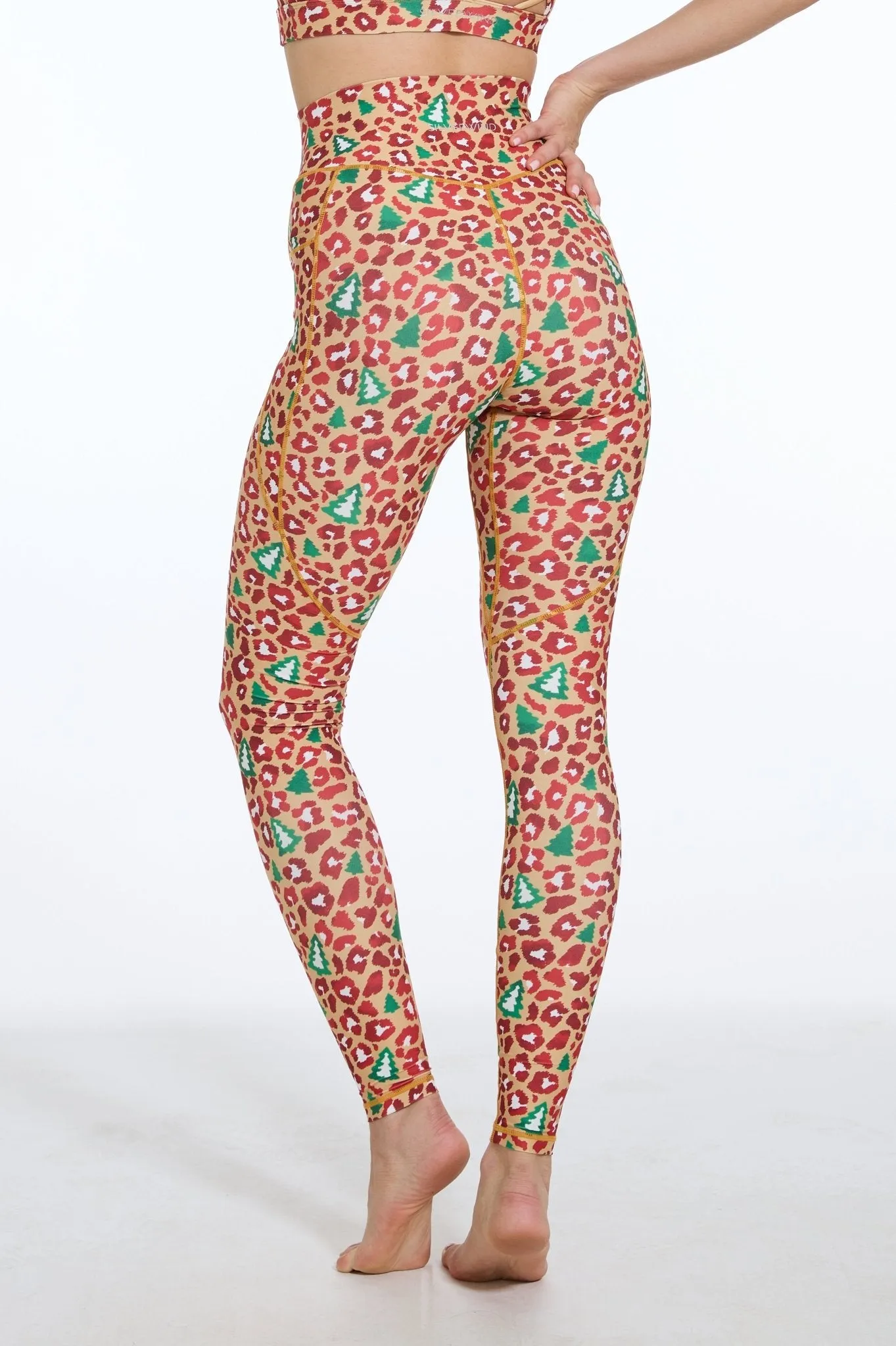 Festive Roar High-waisted Leggings with Pockets