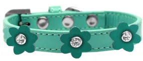 Flower Premium Collar Aqua With Jade Flowers Size 16