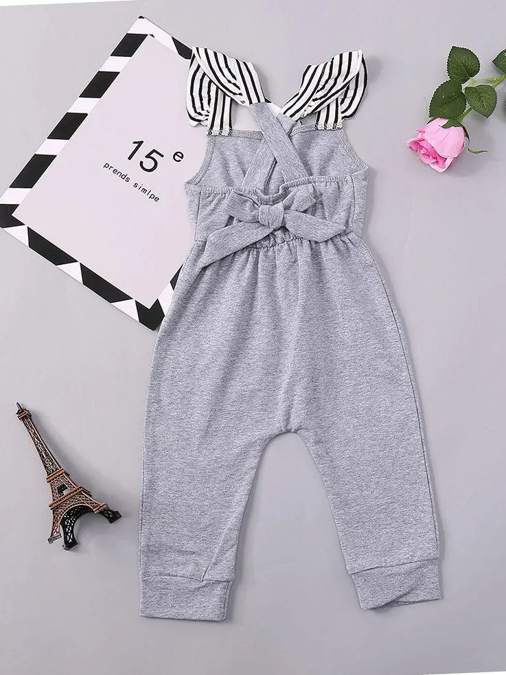 Flutter Sleeve Baby Jumpsuit Overalls Summer