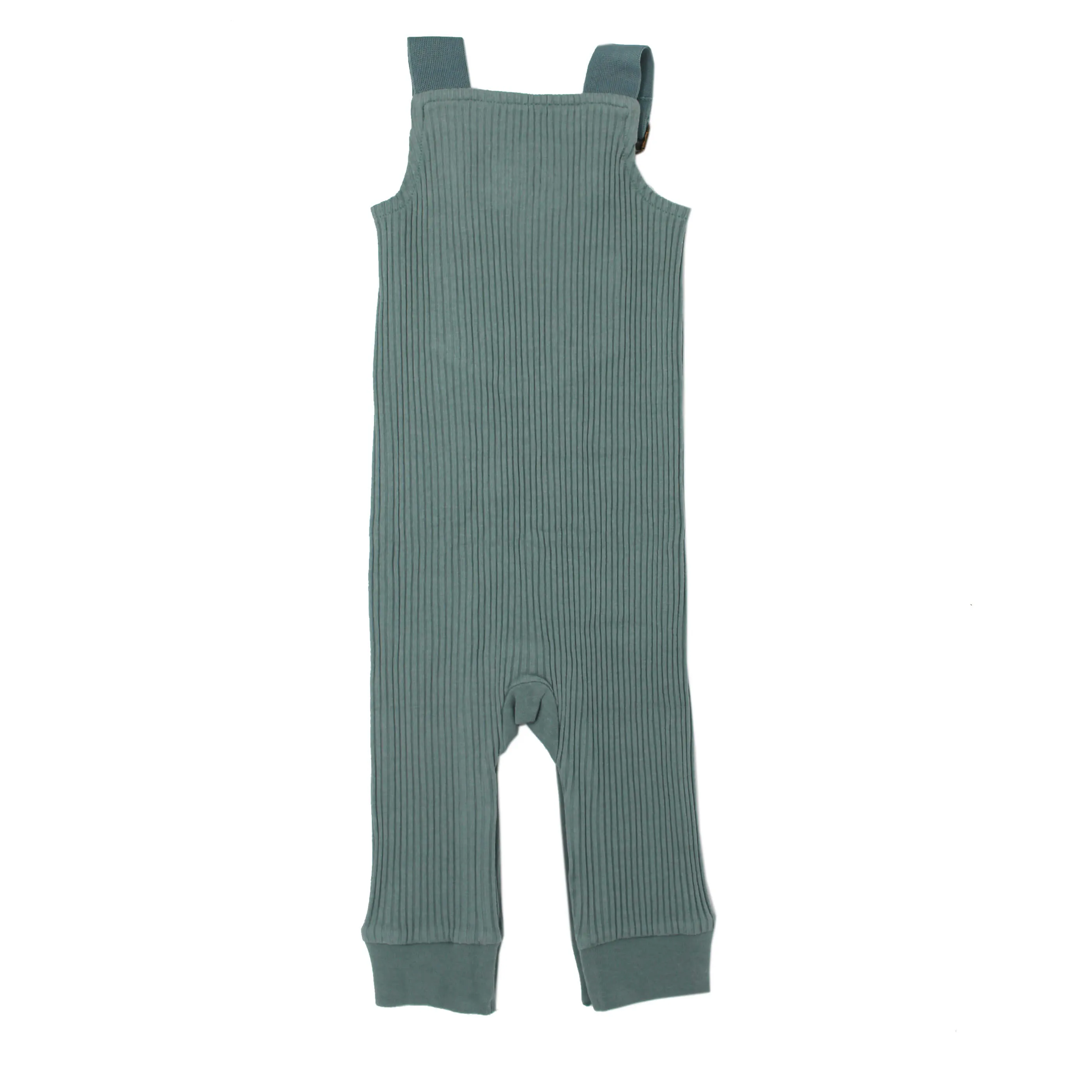 Footless Ribbed Overall in Jade