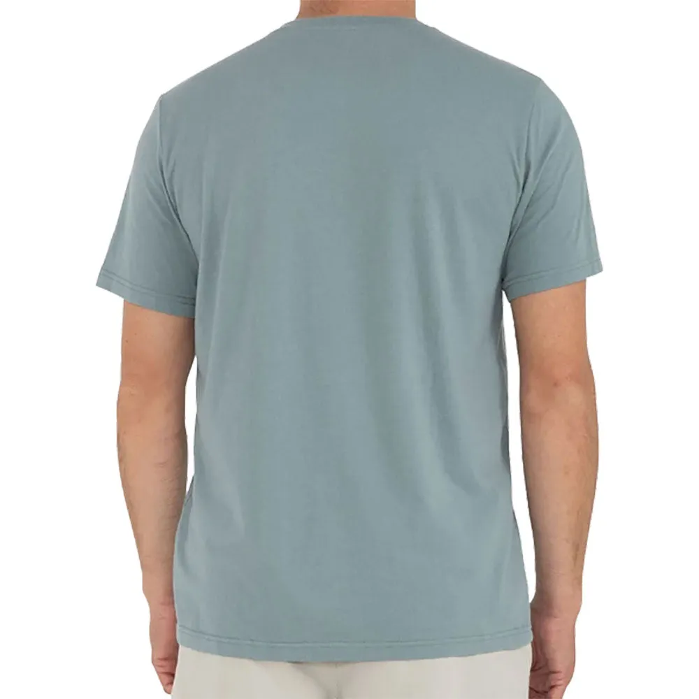 Free Fly Heritage Sabal Green Mens Short Sleeve Henley