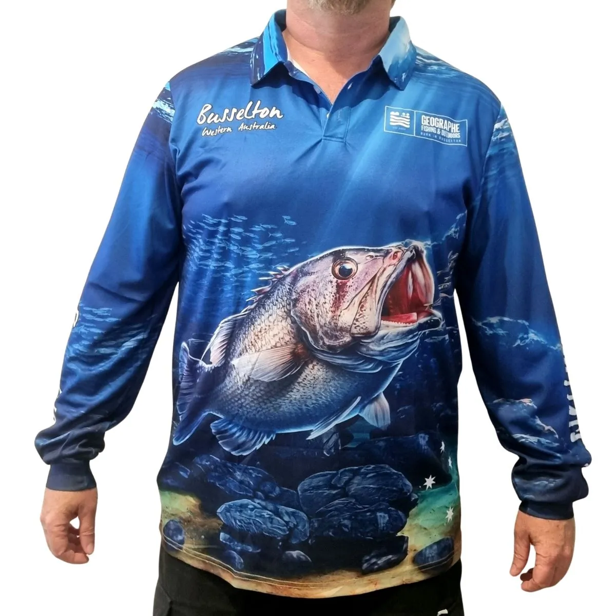 Geographe Busselton Dhufish Shirt Blue