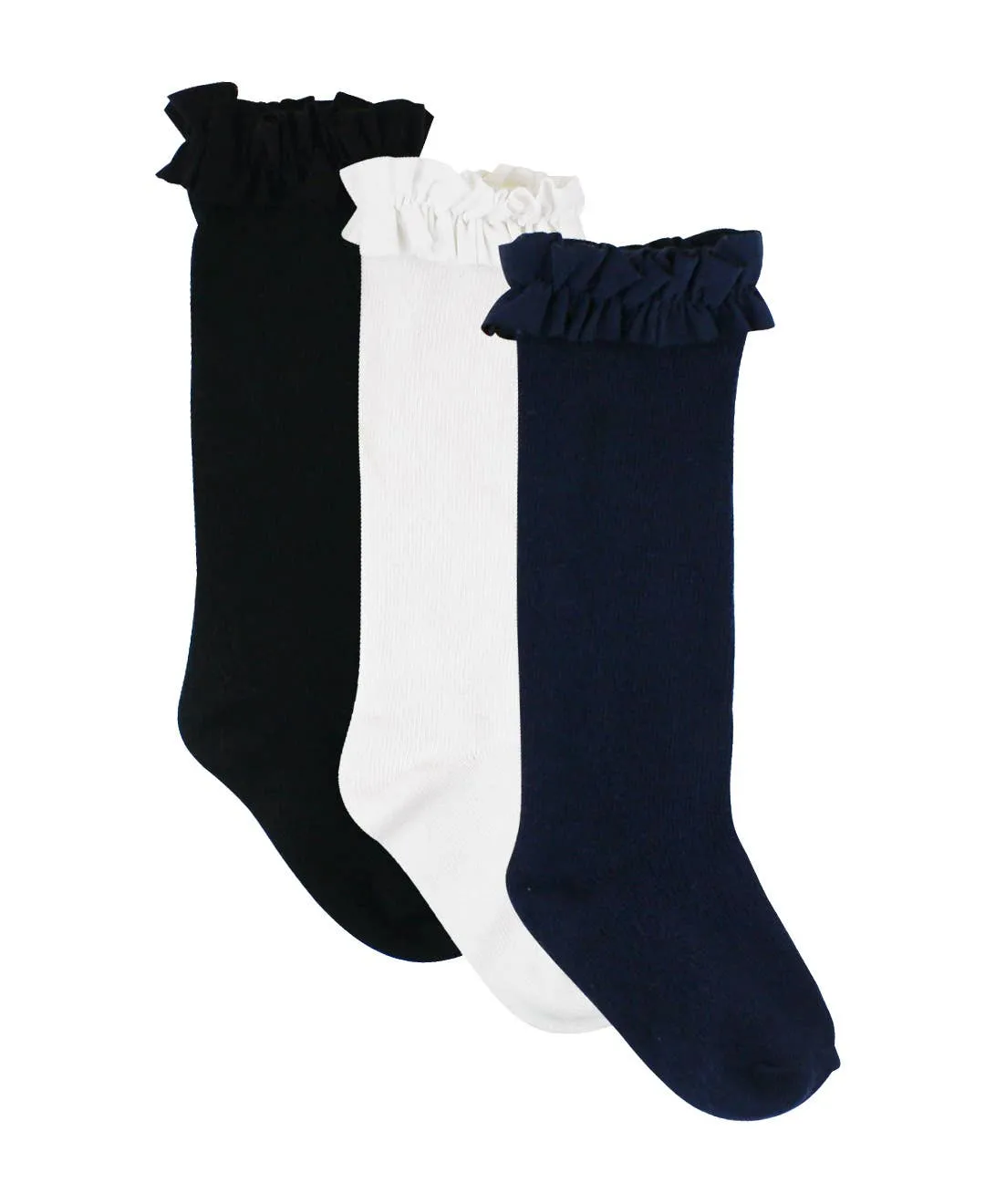 Girls Knee High Ruffle Socks