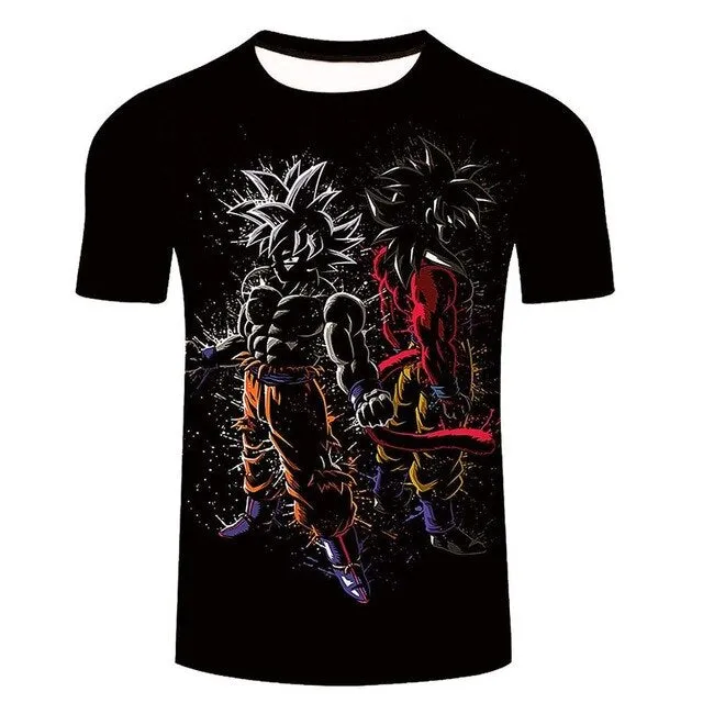 Goku Dragon Ball Z 3d T Shirt Summer Fashionable Short Sleeve Hip Hop Tee Tops Men Anime DBZ Harajuku T-Shirts