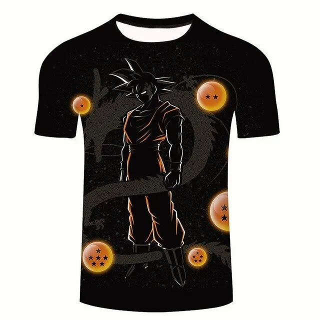 Goku Dragon Ball Z 3d T Shirt Summer Fashionable Short Sleeve Hip Hop Tee Tops Men Anime DBZ Harajuku T-Shirts