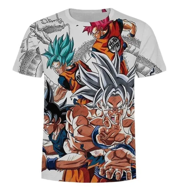 Goku Dragon Ball Z 3d T Shirt Summer Fashionable Short Sleeve Hip Hop Tee Tops Men Anime DBZ Harajuku T-Shirts