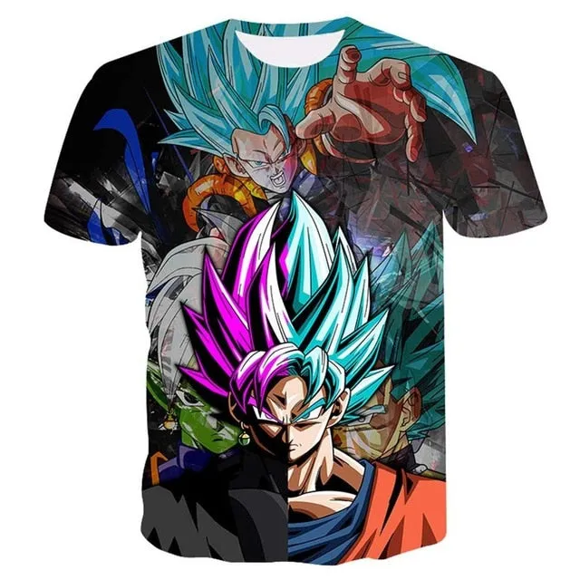 Goku Dragon Ball Z 3d T Shirt Summer Fashionable Short Sleeve Hip Hop Tee Tops Men Anime DBZ Harajuku T-Shirts