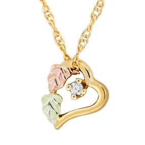 Gold Heart Diamond Necklace