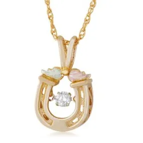 Gold Horseshoe Diamond Necklace