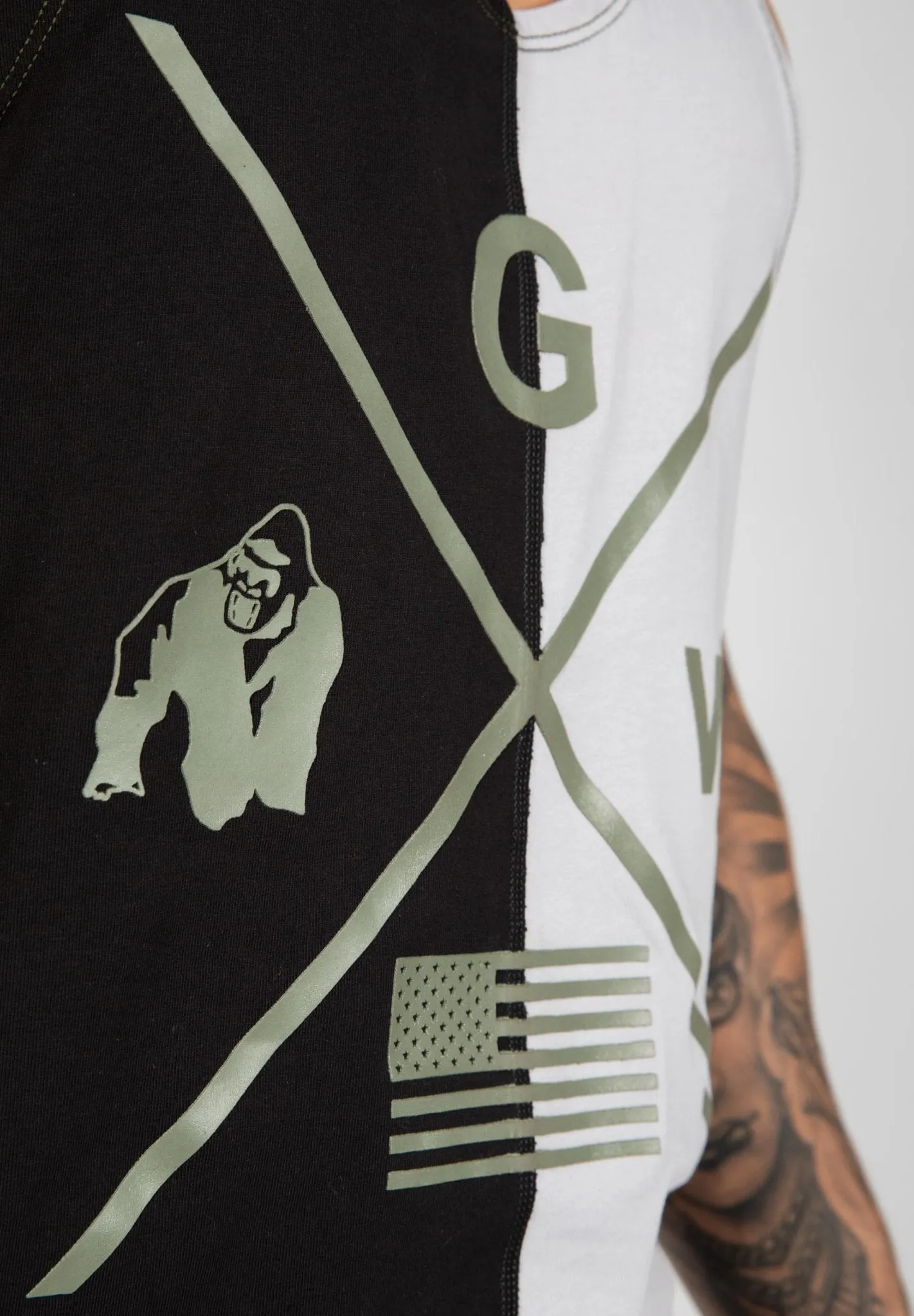 Gorilla Wear Sterling Stringer Tank Top - Black-Grey