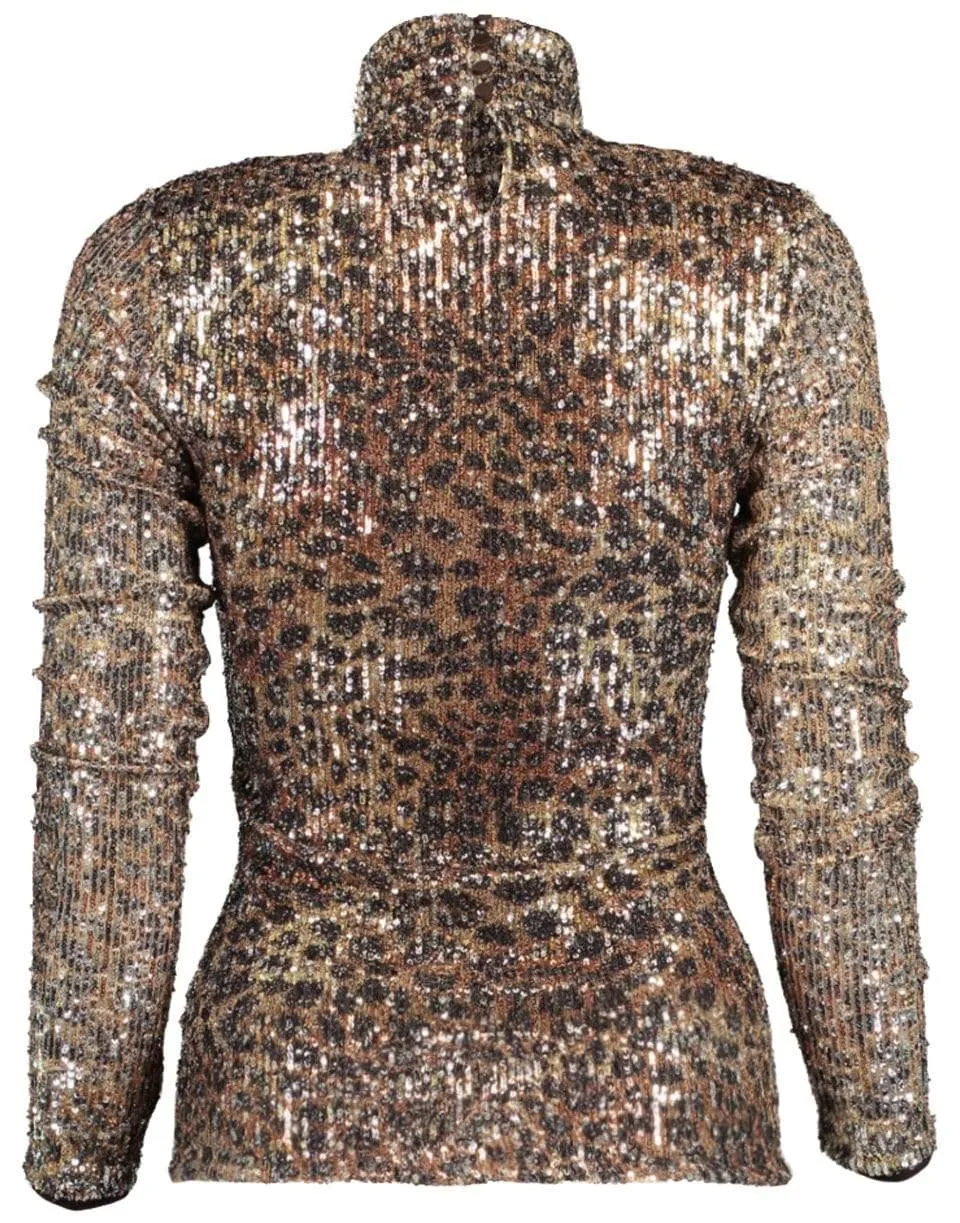 Greta Sequin Long Sleeve Turtleneck