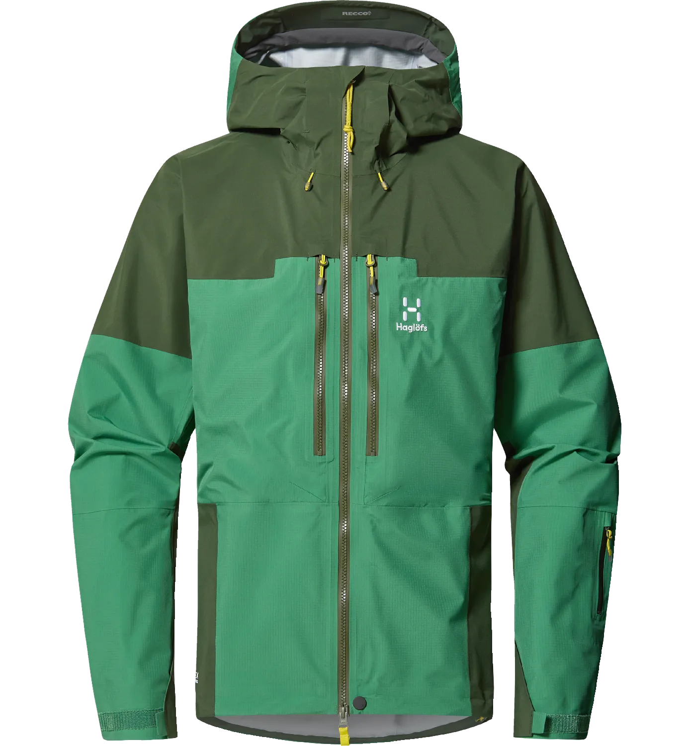 Haglöfs Men&#x27;s Spitz Gore-Tex Pro Jacket Seaweed Green/Dark Jelly Green | Buy Haglöfs Men&#x27;s Spitz Gore-Tex Pro Jacket Seaweed Green/Dark Jelly Green here | Outnorth