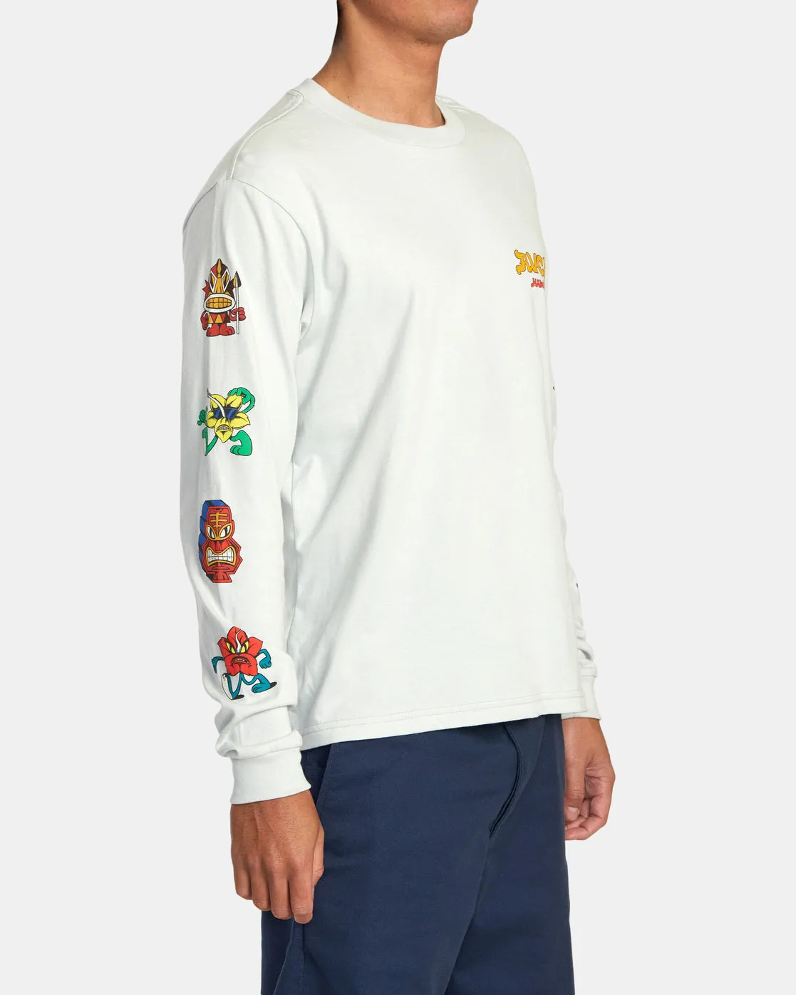 Hawaii Island Party Long Sleeve Tee - Green Tea