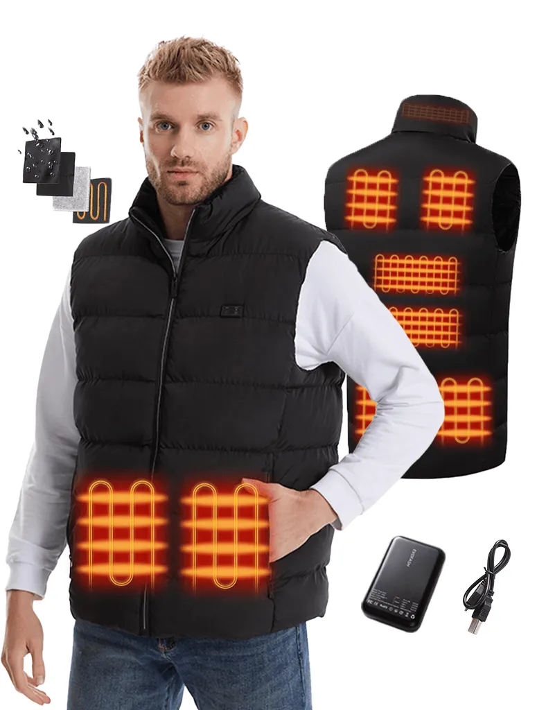 Heated Vest - 9 Heating Zones for Cold Weather Protection