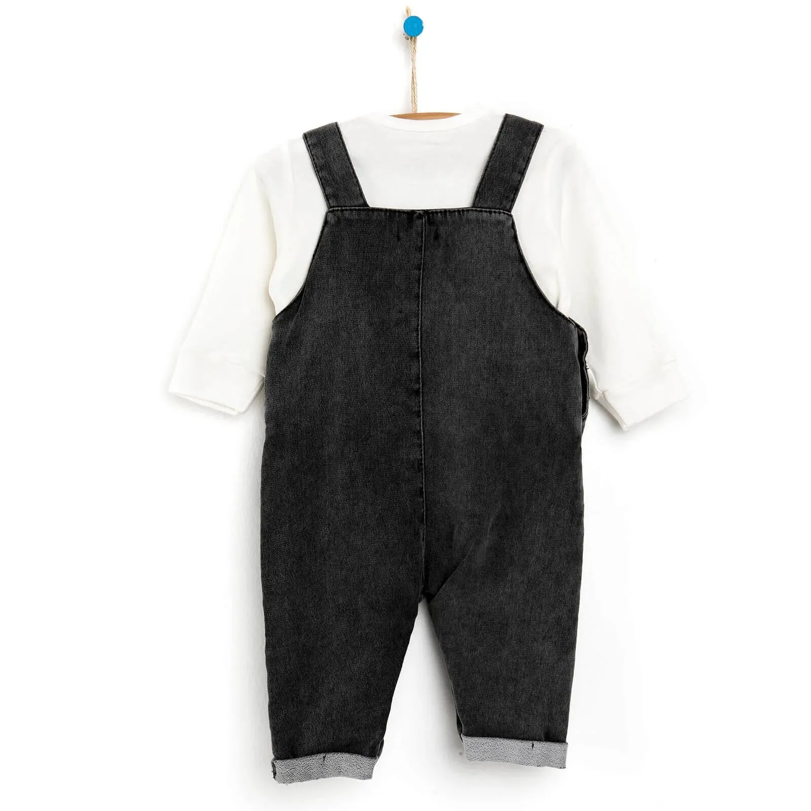 HelloBaby Overall Shorts-Sweatshirt - Anthracite