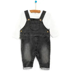 HelloBaby Overall Shorts-Sweatshirt - Anthracite