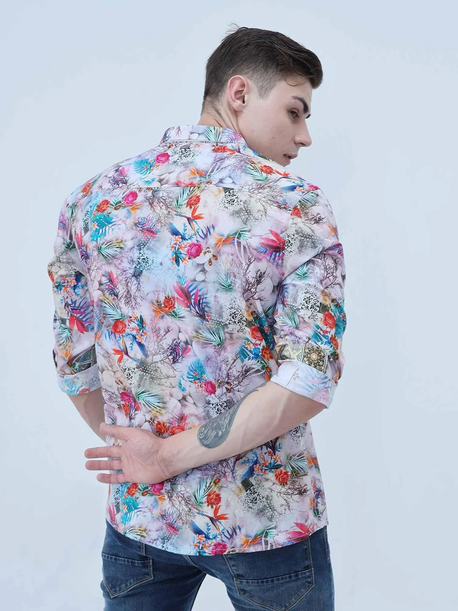 Hibiscus Tropic Digital Printed Shirt