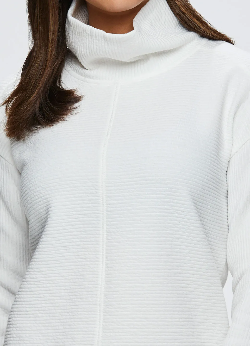 Hudson Textured Cowl Neck Tunic Sweatshirt