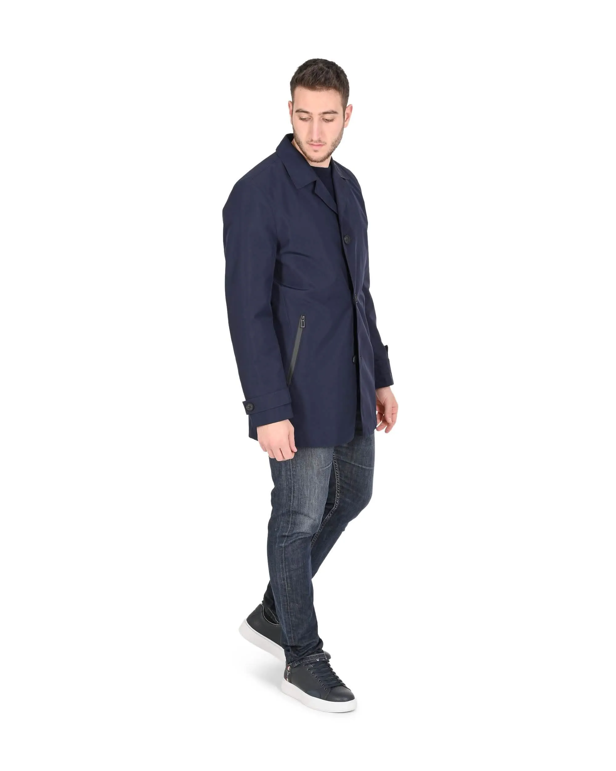 Hugo Boss Men's Elegant Dark Blue Outerwear Coat 50454042 405