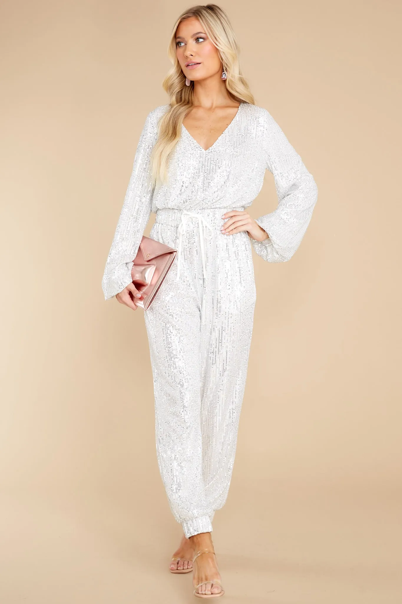 In The Stars Silver Sequin Jumpsuit