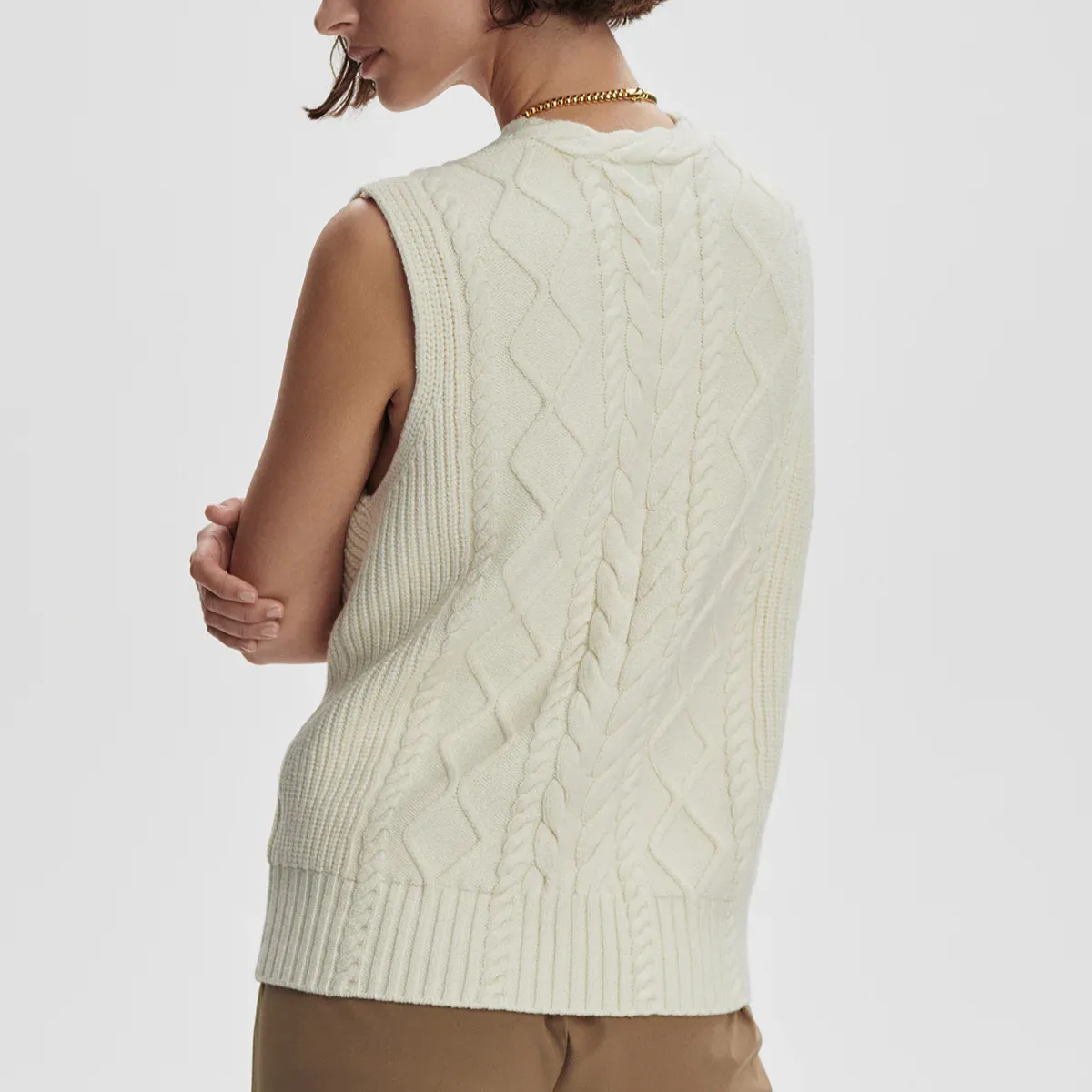 Kay Cable Knit Vest