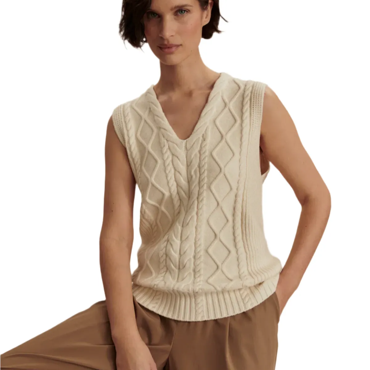 Kay Cable Knit Vest