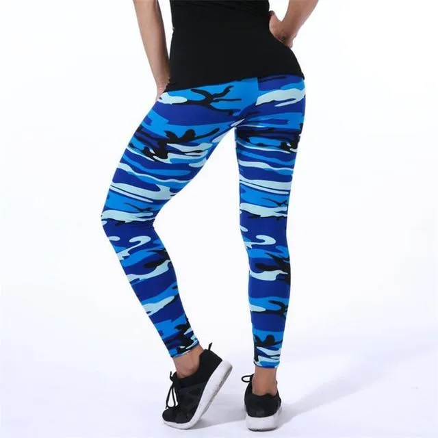 Ladies High Quality Leggings High Elastic Skinny Camouflage