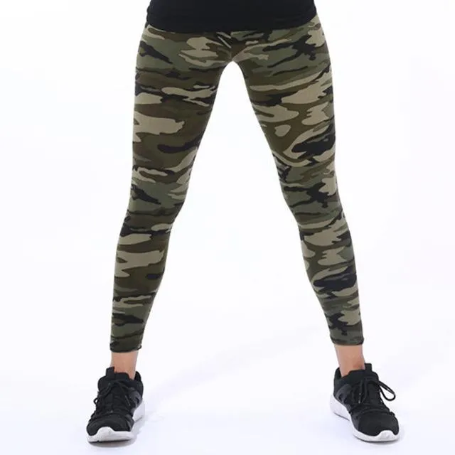 Ladies High Quality Leggings High Elastic Skinny Camouflage