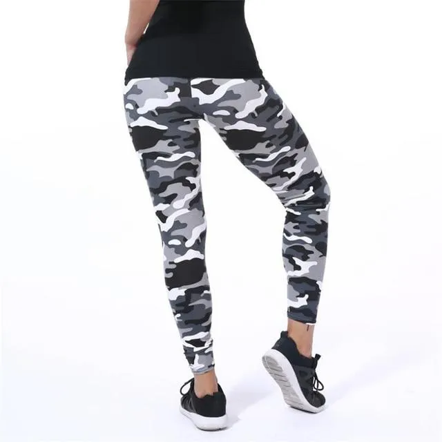 Ladies High Quality Leggings High Elastic Skinny Camouflage