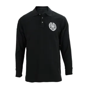 Long Sleeve Security Badge Polo Black