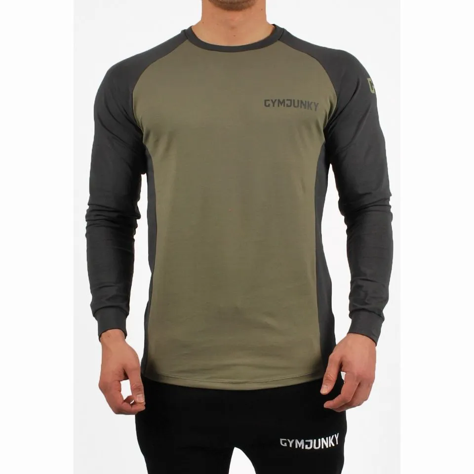 Long Sleeve T-shirt Men Gym Training Shirt Soft Cotton Bodybuilding Tops Man Running Fitness Clothing