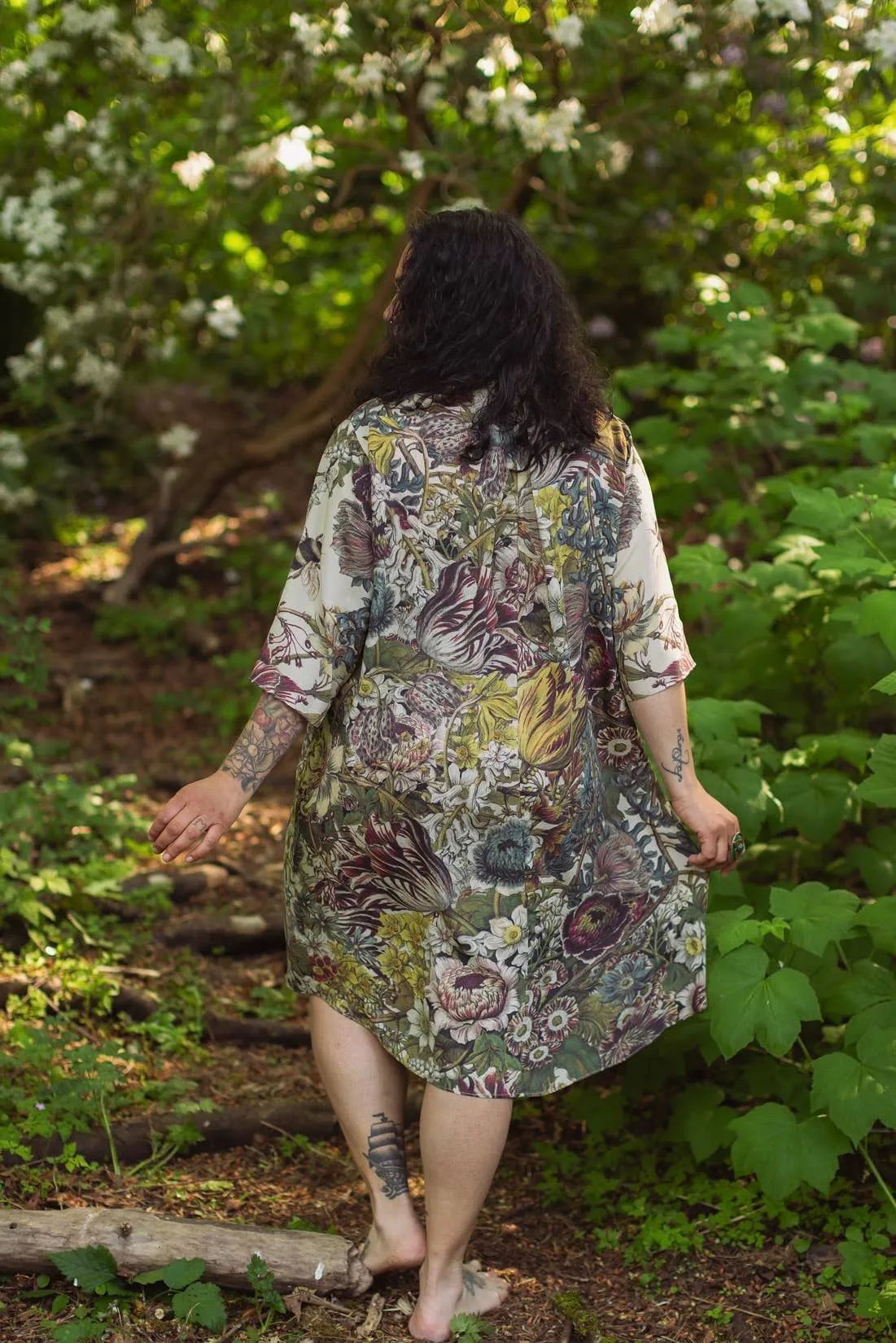 Love Grows Wild Artist Tunic Dress With Pockets & Bees