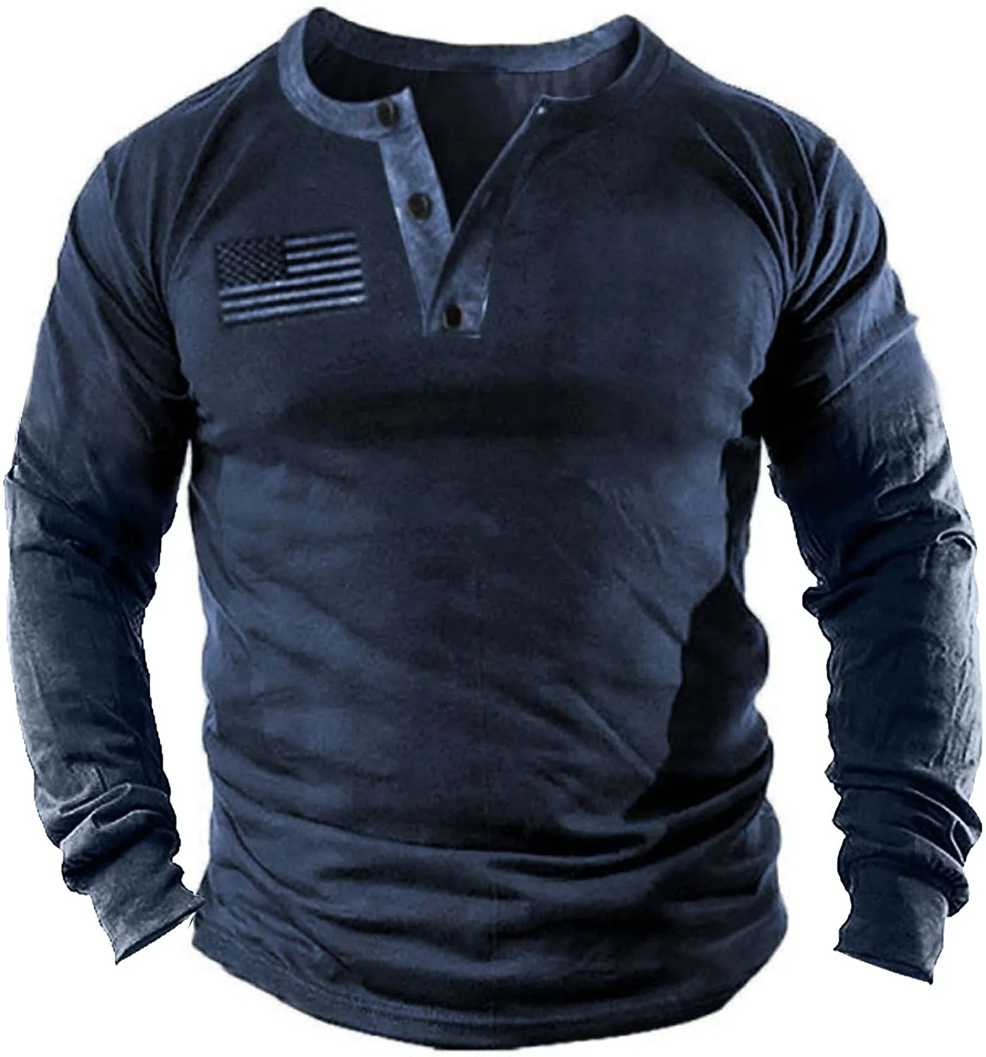 Men's Casual Button Short Sleeve Henley T-Shirts