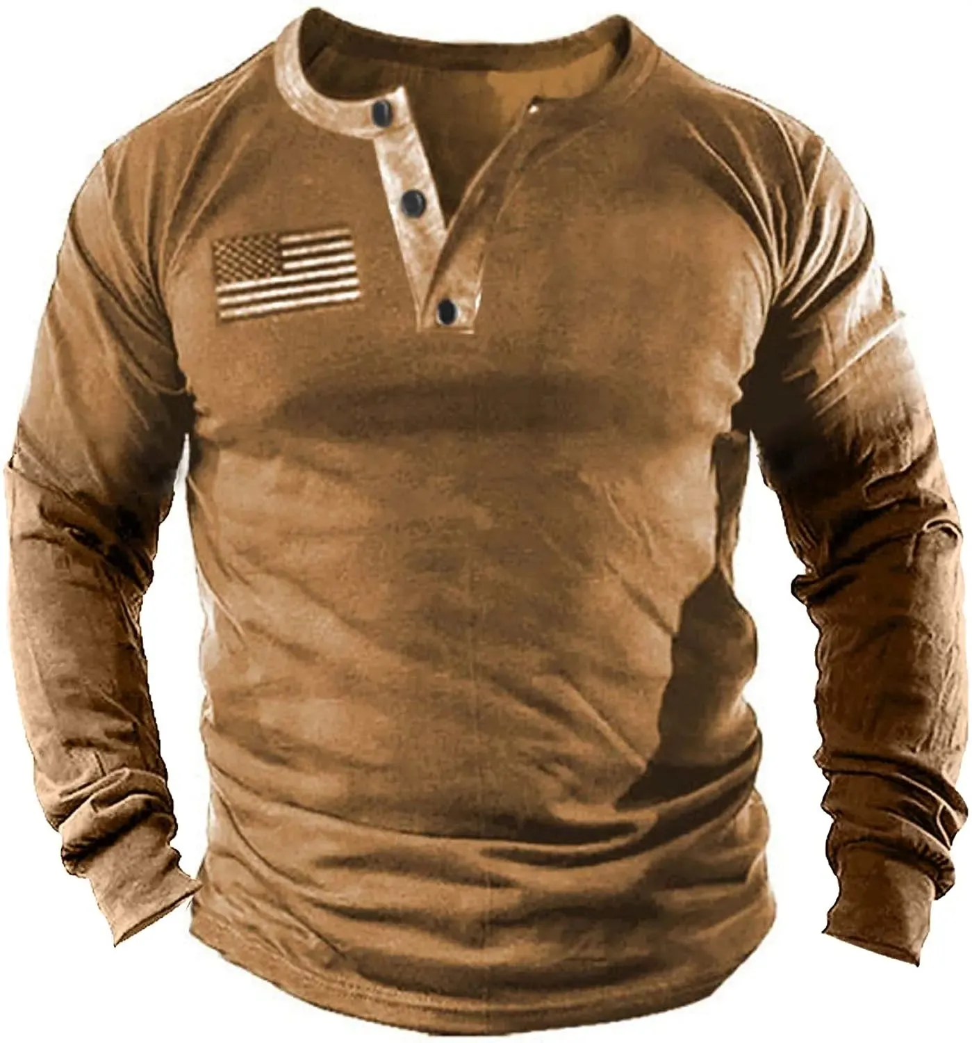 Men's Casual Button Short Sleeve Henley T-Shirts