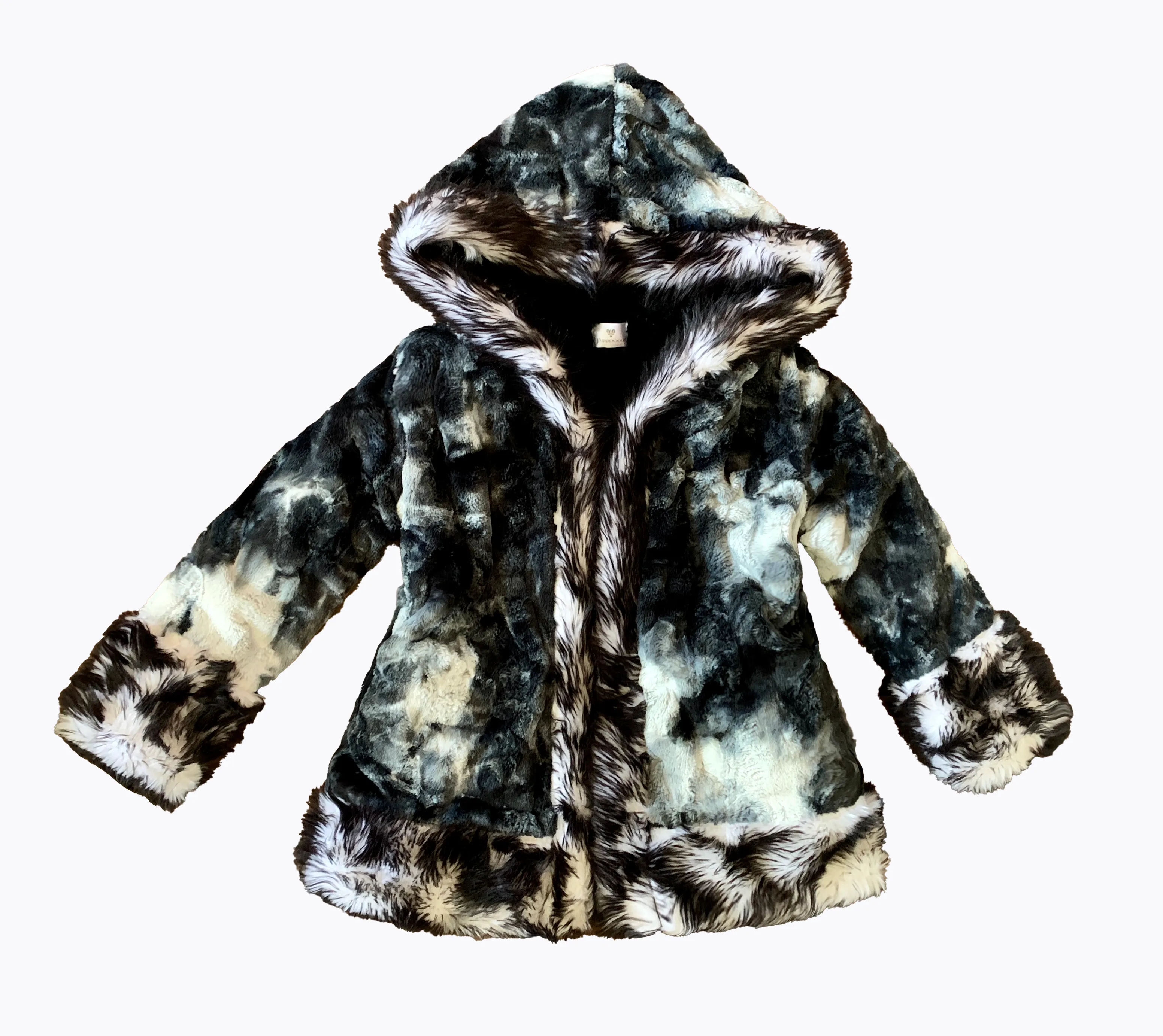 Men's LED Wizard Coat in "Black & White Tie Dye"