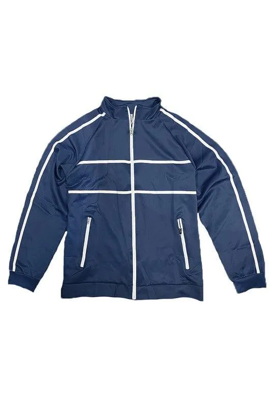 Mens Tape Stripe Track Jacket