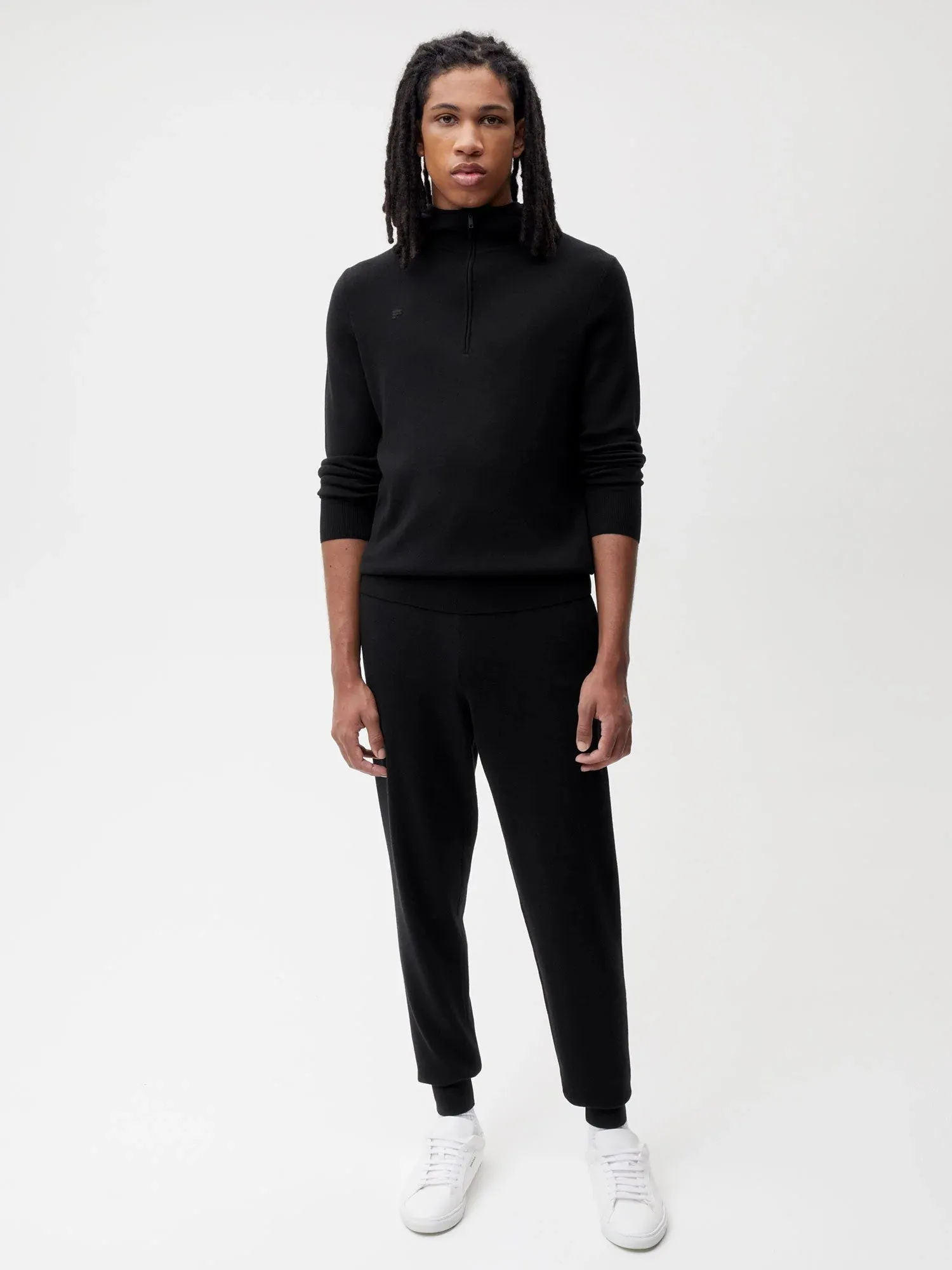 Merino Wool Track Pants—black