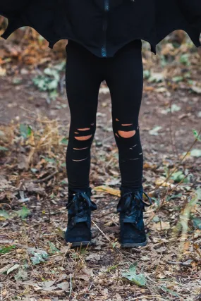 Mom & Me - Black Distressed Leggings