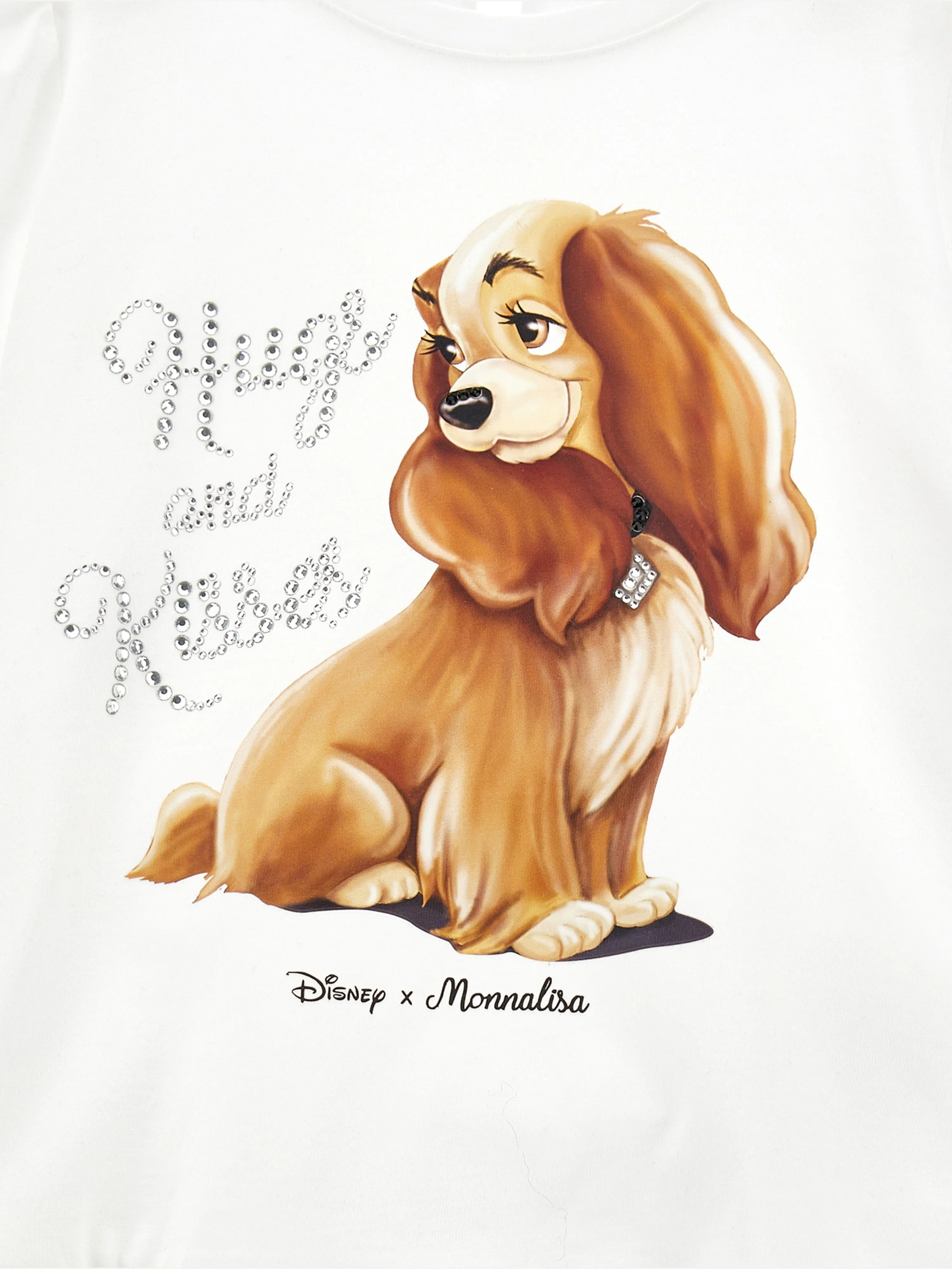 Monnalisa Girls Disney's Lady Long Sleeve T-Shirt in Ivory