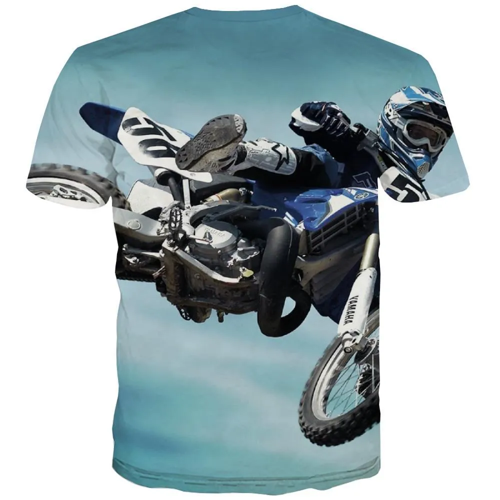 Motocross T shirts Men motorcycle Tshirt Printed Offroad Tshirts Novelty