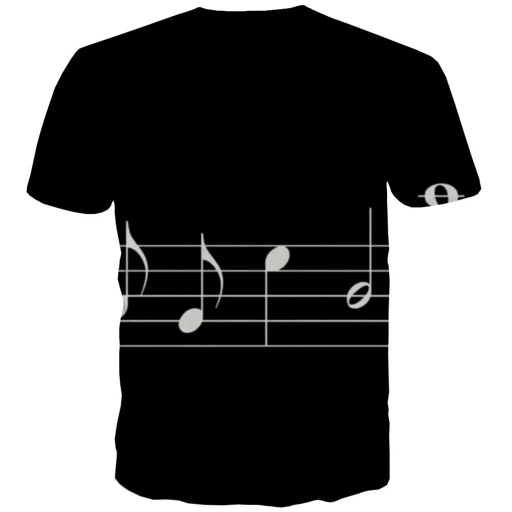 Music T-shirt Men Instrument T-shirts 3d Retro Tshirts Casual Electronic Shirt Print