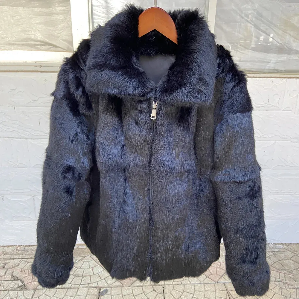 Natural Luxury Fur Women's Warm Coat