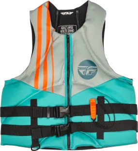 NEOPRENE FLOTATION VEST TEAL/GREY/ORANGE 3X