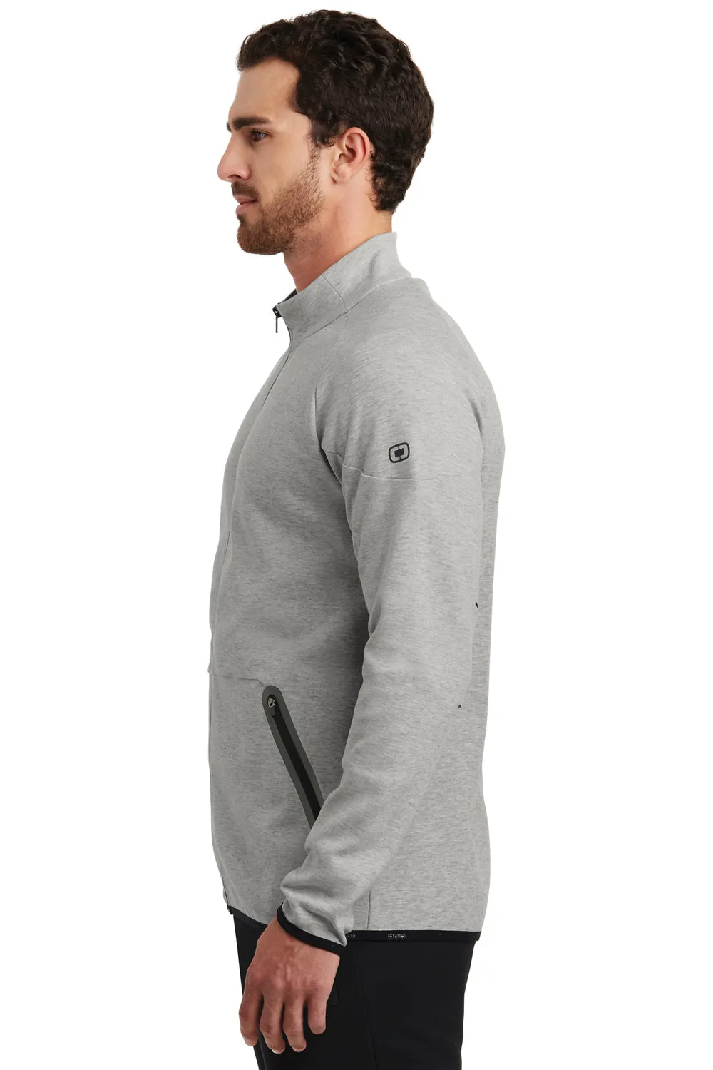 Ogio Mens Endurance Origin Moisture Wicking Full Zip Jacket - Aluminum Grey - Closeout