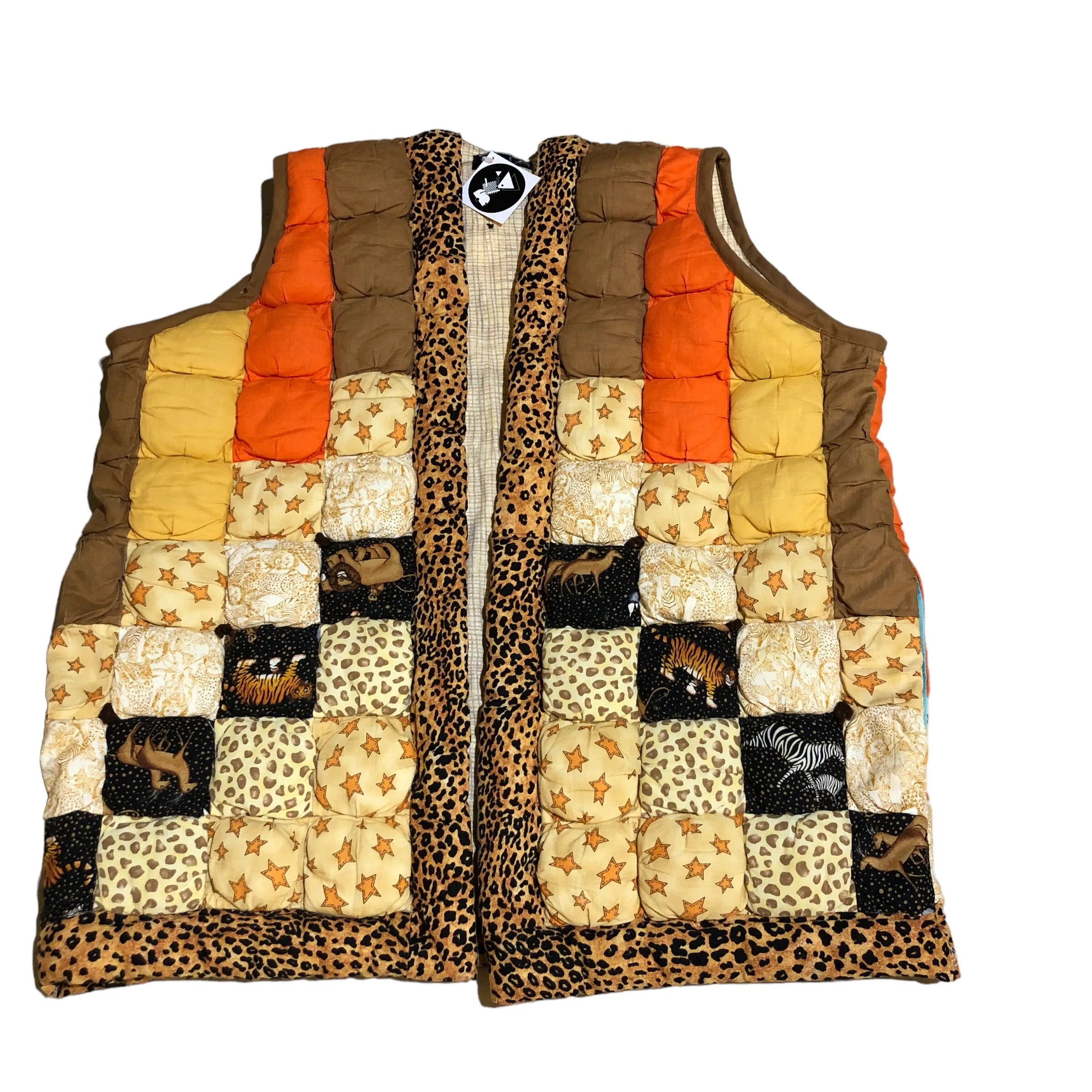 OOAK Vintage Cotton Quilted Puffer Vest