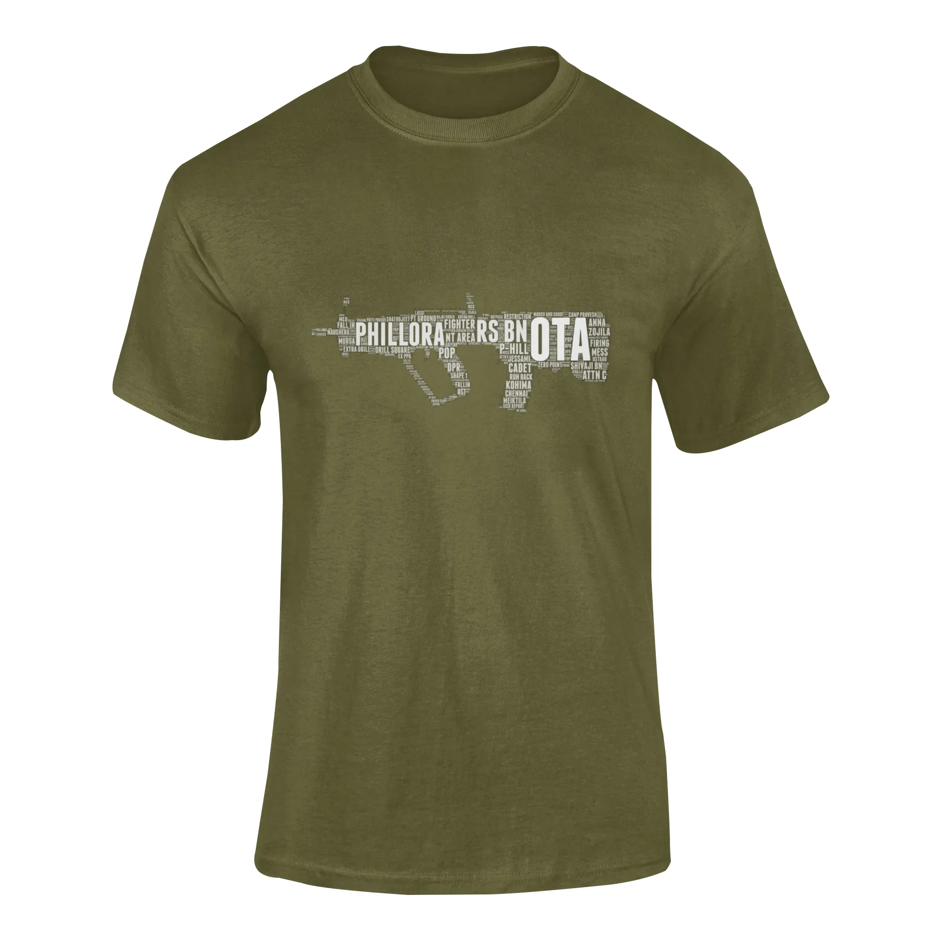 OTA T-shirt - Word Cloud Phillora - AK-47 Folding Stock (Men)