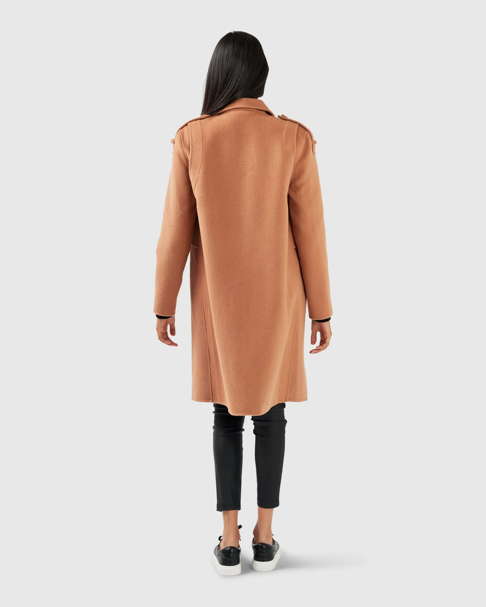 Palm City Wool Blend Coat - Camel