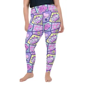 Pastel Comic Book Plus Size Leggings